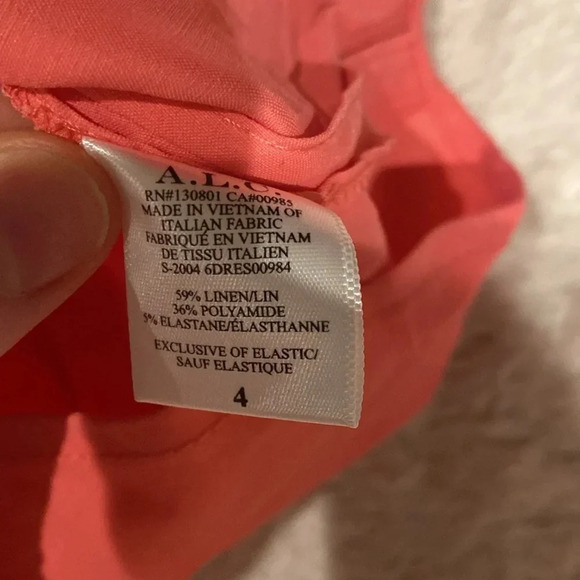 NWT A.L.C. Dress Mila Off Shoulder Dramatic Puff Sleeve Linen Blend size… - Picture 9 of 12